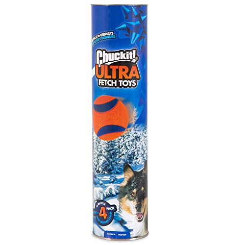 4 Pack Indestructible Rubber Dog Balls N530