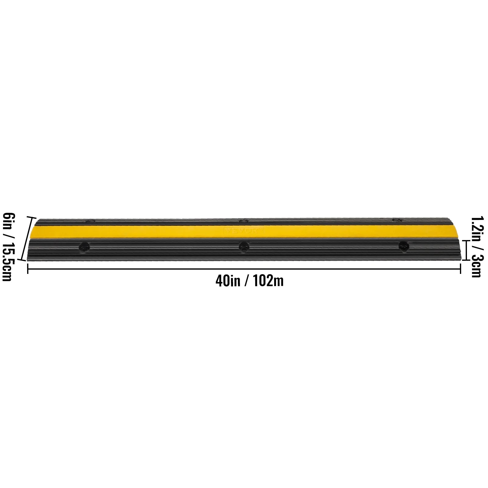 4 Pack 1-Channel Rubber Cable Protector Ramps Heavy Duty L105