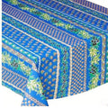Blue Coated Cotton Tablecloth 60 Inches x 84 Inches M6549