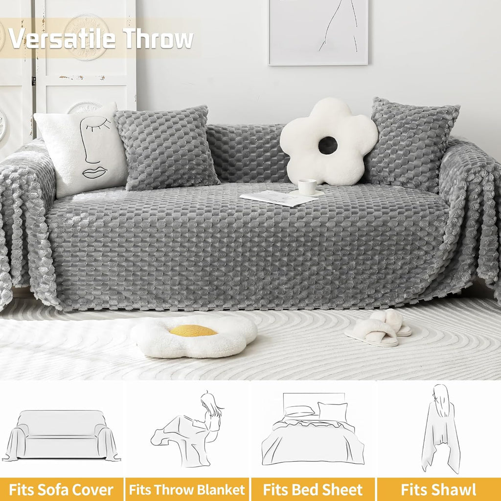 Winter Thickening Cotton Blend Sofa Slipcover Q50348
