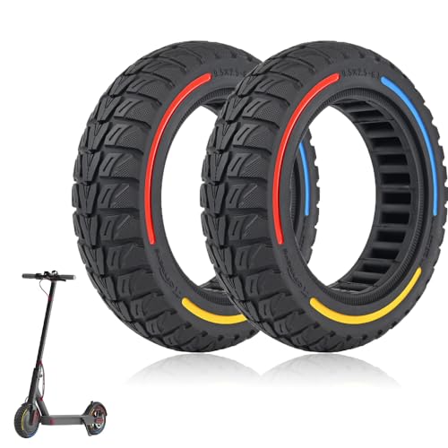 9.5x2.50 Solid Tire 9.5 inch Tubeless Rubber Tire 2pc Red J213553