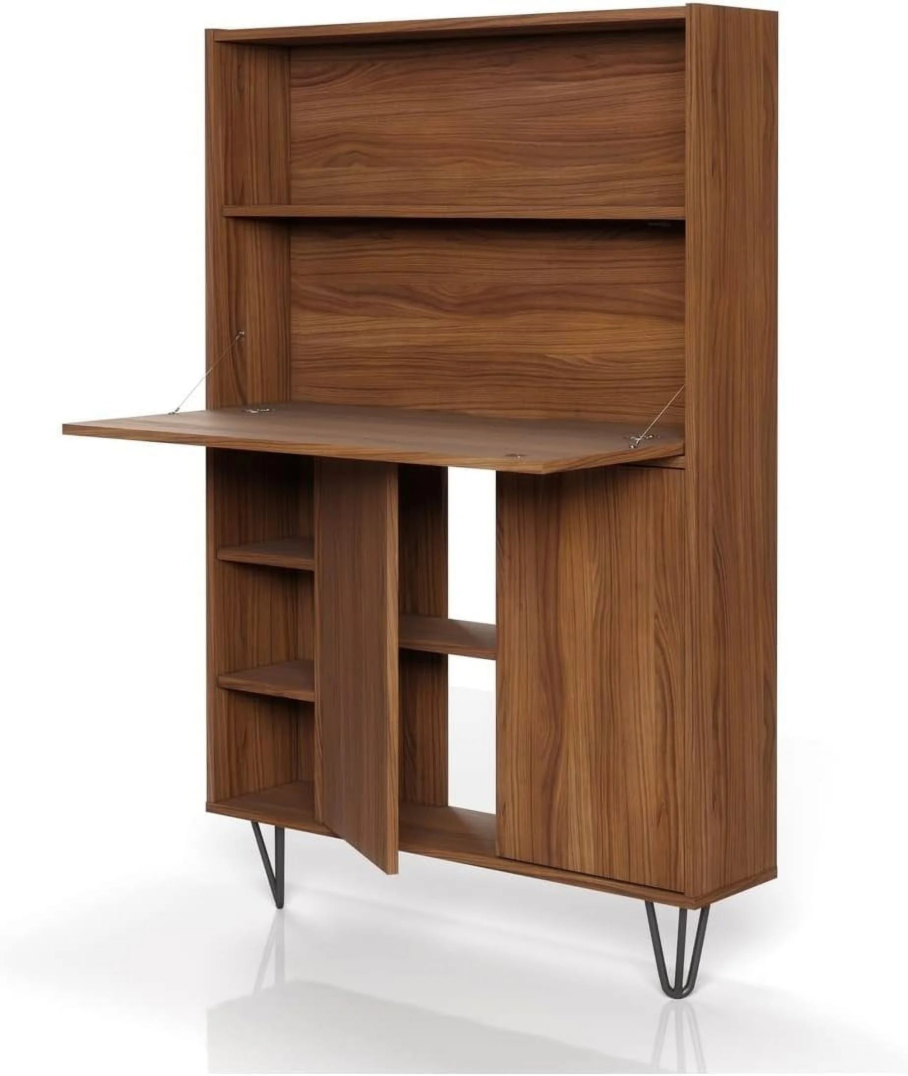 Slim Bar Cabinet Secretary Bookcase Desk With Storage X40141