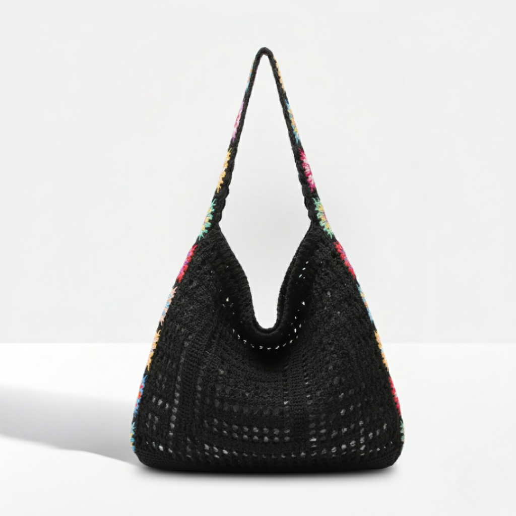 Elara Crochet Floral Tote