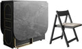 Folding Square Dining Table with Wheels and Storage Racks C228949