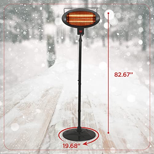 Patio Floor Electric Heater with 3 Heat Settings V578