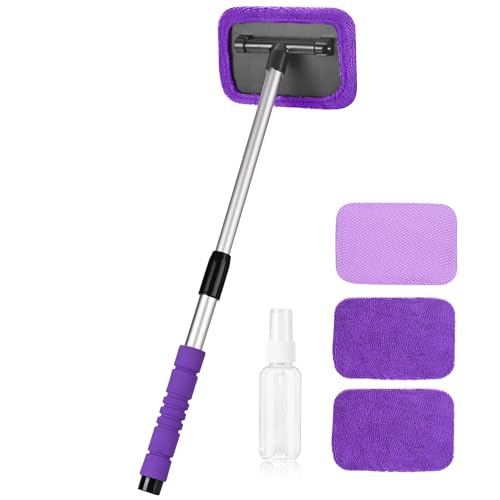 Microfiber Cloth Car Cleaning Tool with Extendable Handle and Reusable Cloth N762