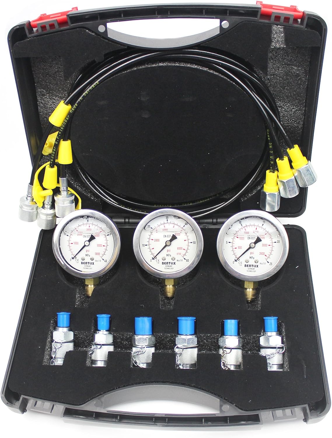 Hydraulic Pressure Gauge Kit Stainless Steel Test Gauge Kit V9933