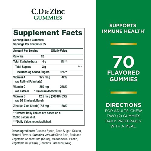 Citrus Berry C, D, & Zinc Gummies, 70 Ct N53309