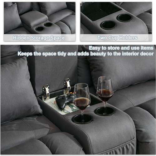 Beige RV Loveseat Recliner Sofa O79851