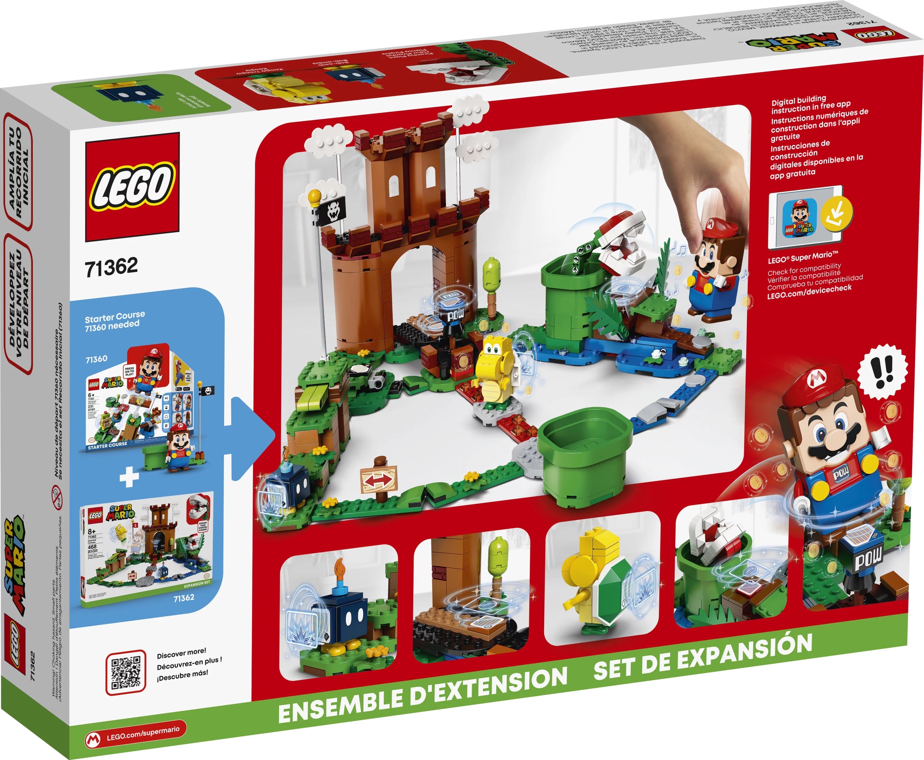 LEGO Super Mario Guarded Fortress Expansion Set 71362 (468 Pieces) Y9596