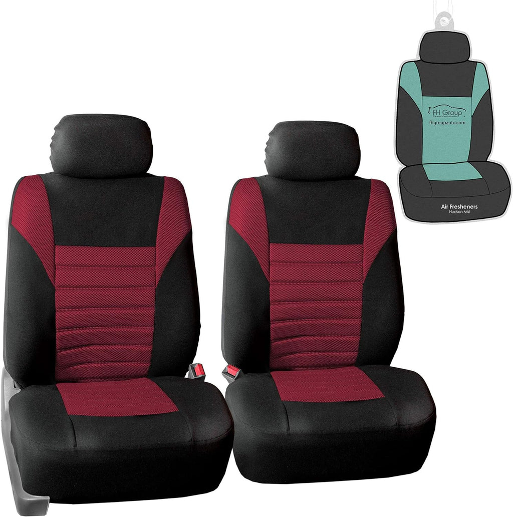 Gray/Black Car Seat Covers Pair Set D909