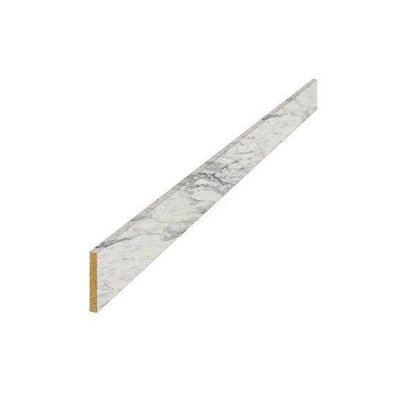 8 ft White Laminate Countertop Kit with Left Miter and Full Wrap Ogee Edge Z959