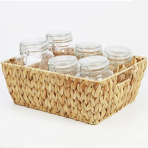 Natural Hand Woven Hyacinth Storage Basket, 2-Pack K166871