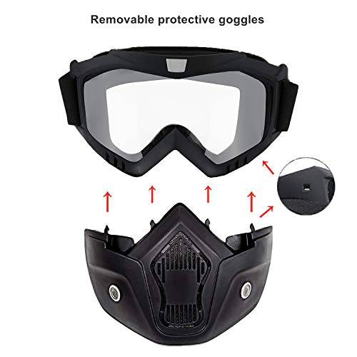 Motorcycle Goggles with Removable Face Mask I206408