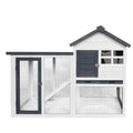 48''L Rabbit Hutch Wood Pet Cage J42851