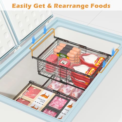 2 Pack Expandable Metal Freezer Baskets Black H73579