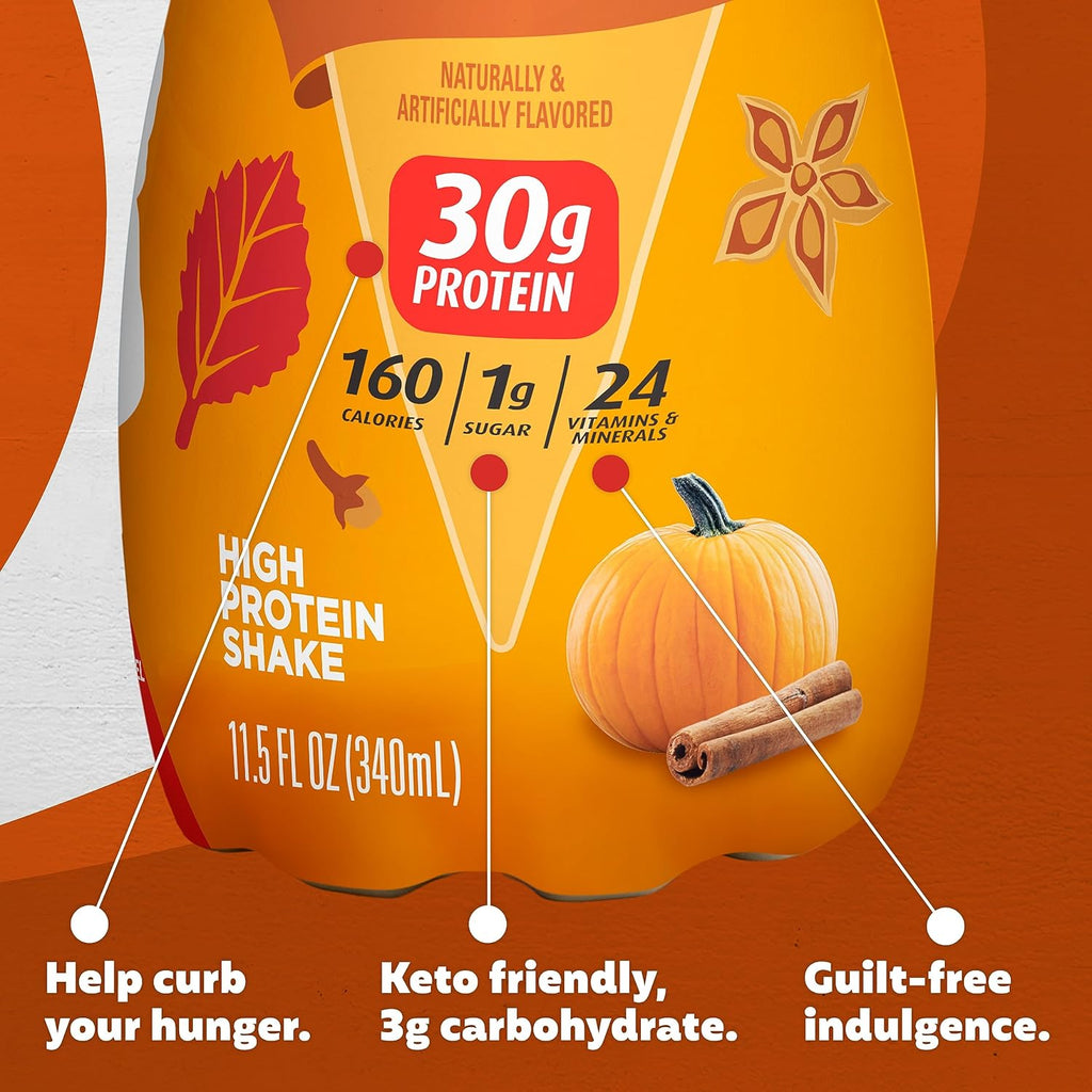 Pumpkin Spice 30g Protein Shake 11.5 Fl Oz Pack of 12 O19280