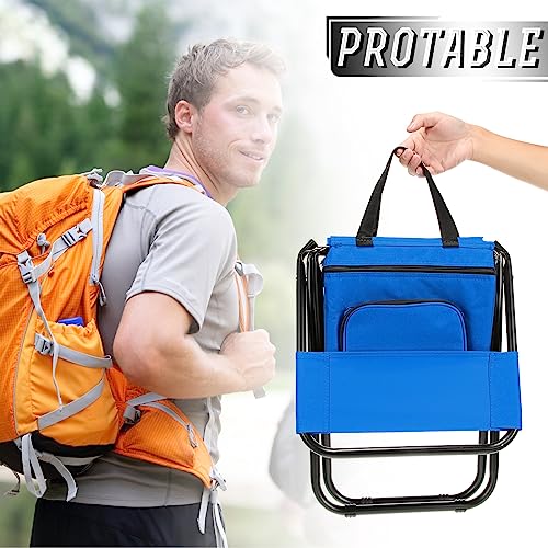 2 Pcs Foldable Fishing Chair with Cooler Bag P5375