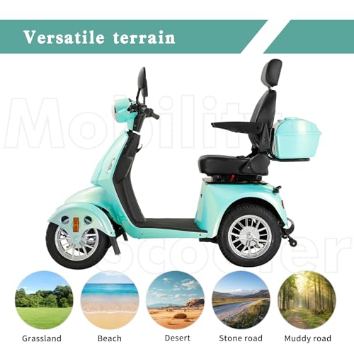 800W Heavy Duty All Terrain Motorized Scooter with Seats (Red) E4040
