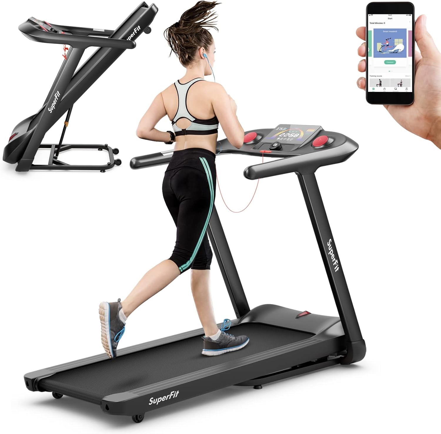 4.75HP Folding Treadmill with 15% Auto Incline Z4886