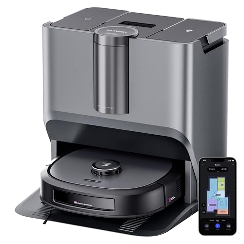 Black Robot Vacuum and Mop with Self Emptying Base G50241