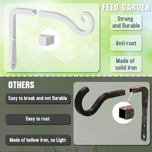 Black 10 Inch 2 Pack Wall Hook Hanging Plant Bracket O342751