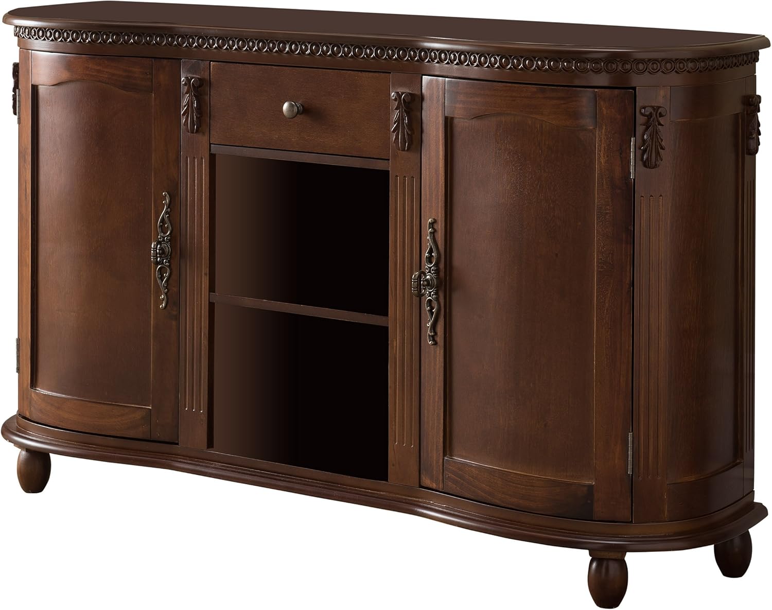 Walnut Wood Buffet Server Console Table Cabinet E830972