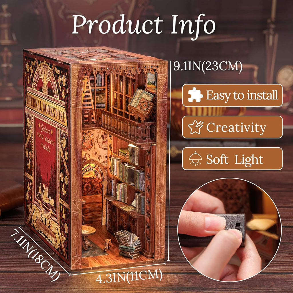 Book Nook Kit - DIY Miniature House Dollhouse Kit with LED Light R27499