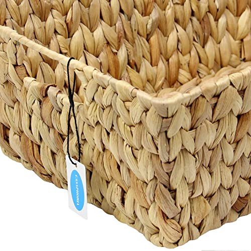 Natural Hand Woven Hyacinth Storage Basket, 2-Pack K166871