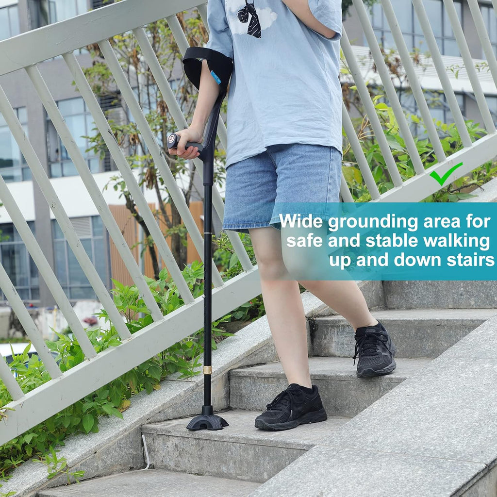 Black Aluminum Forearm Crutches T4173