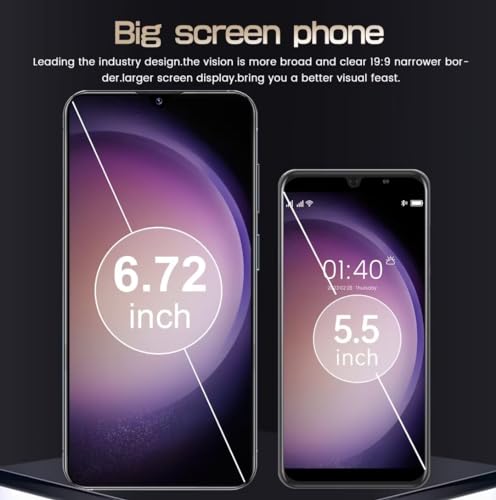 Purple 6.72" 4GB+64GB Unlocked Android Smartphone B80581
