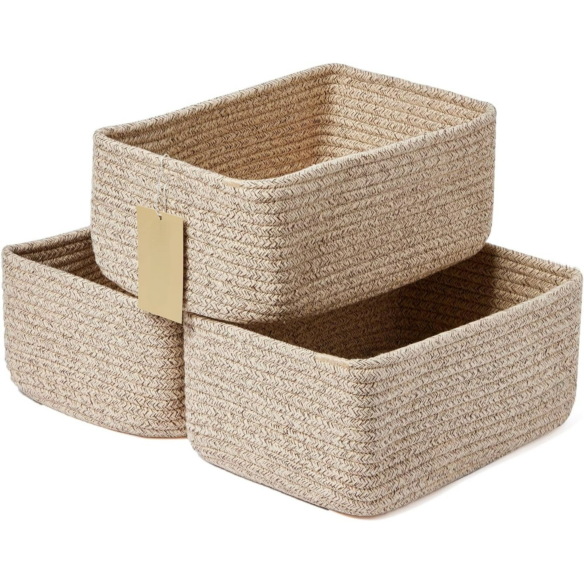 3 Packs Oxide Red Woven Rope Storage Baskets H412426