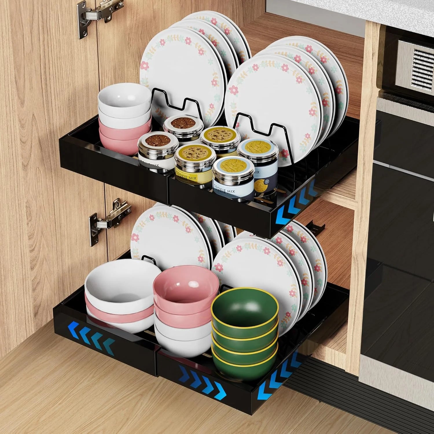 2 Pack Expandable Pull Out Cabinet Organizer Adhesive L159428