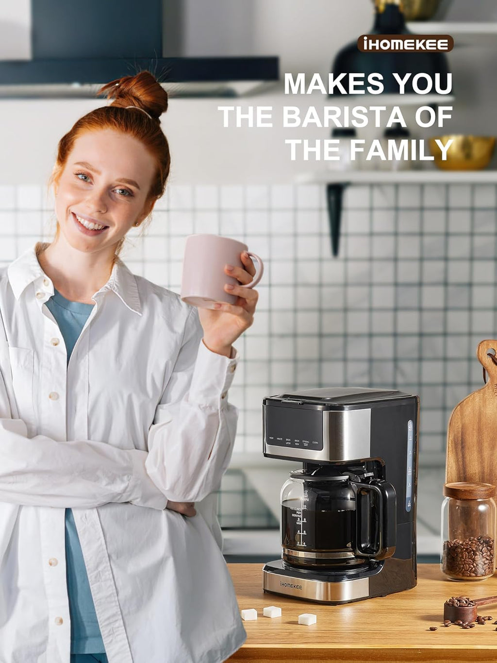 12 Cup Programmable Drip Coffee Maker with Iced Coffee Function B747403