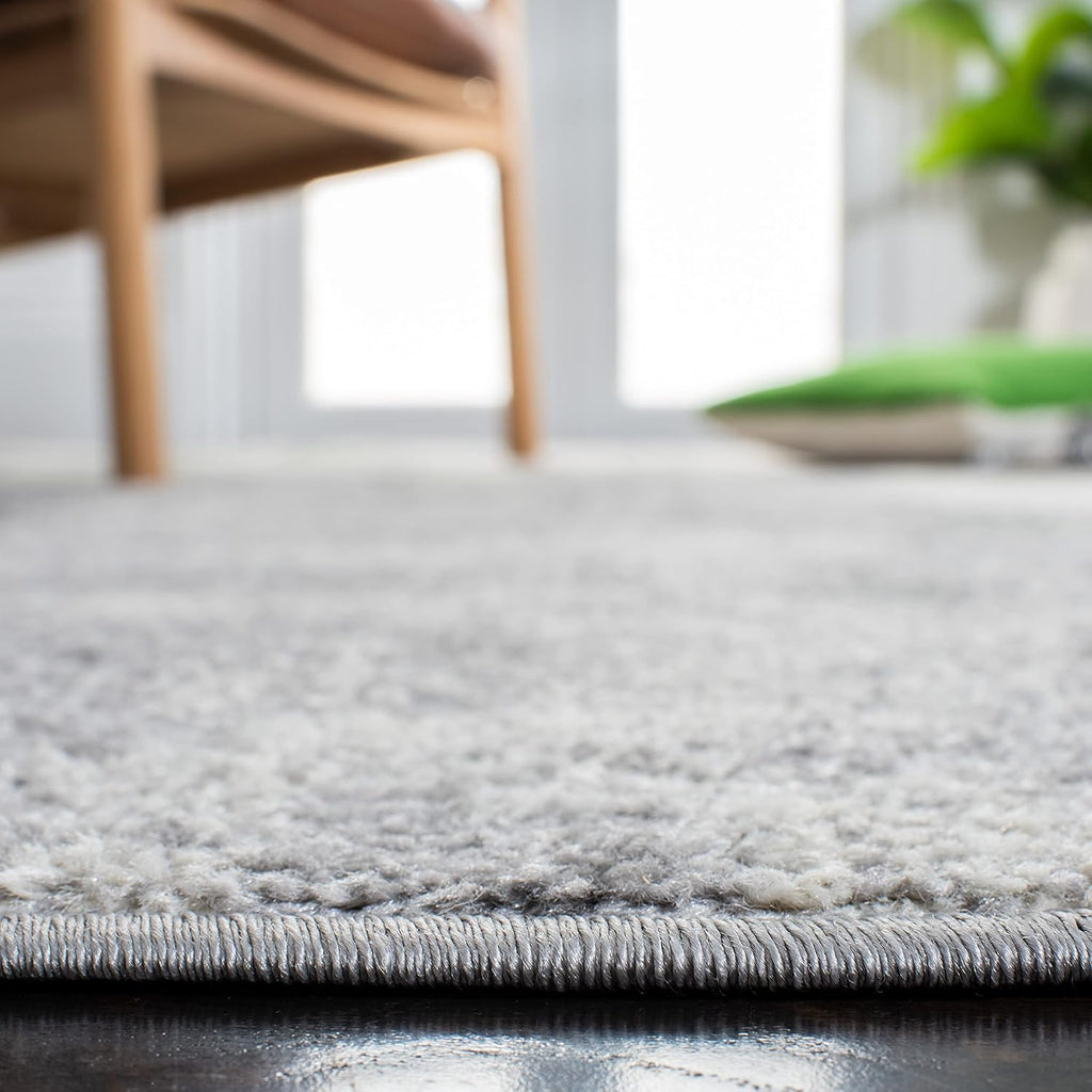 Green & Grey 4' Square Area Rug D895605