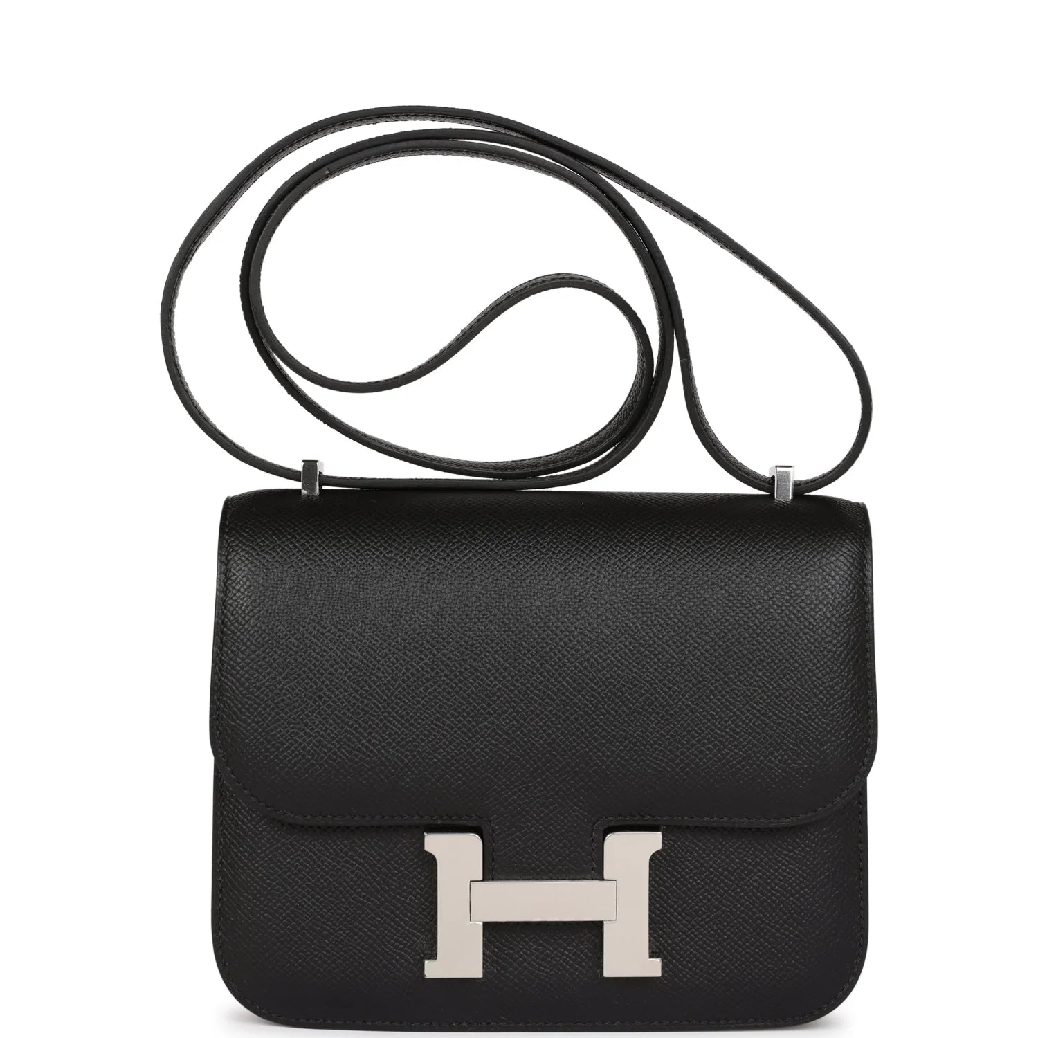 Black Epsom Leather Shoulder Bag P416