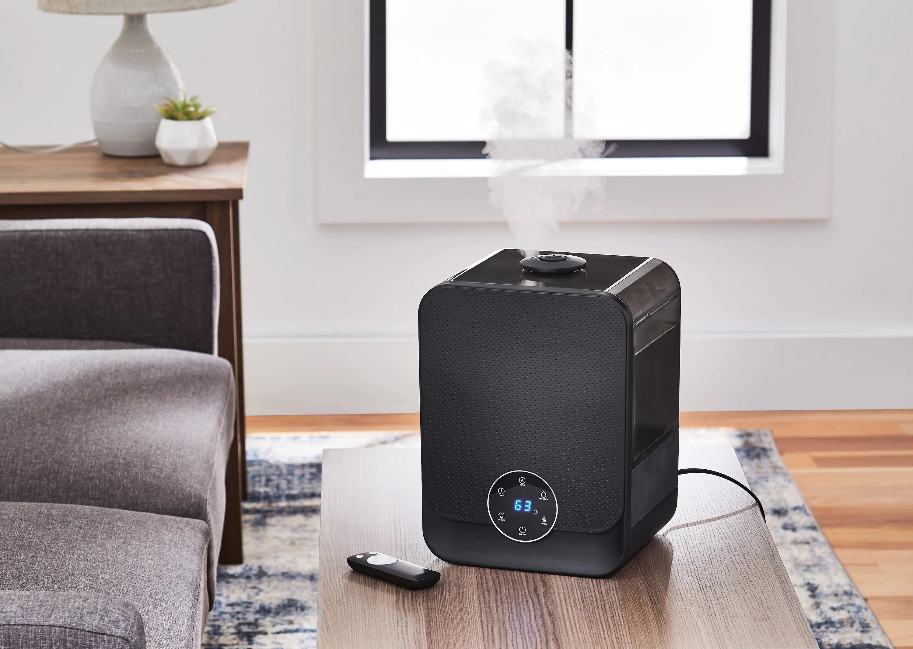 1.6 Gal Ultrasonic Warm/Cool Mist Humidifier, Black L7709