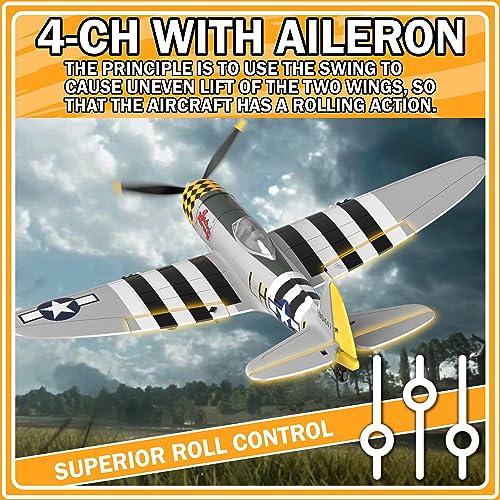 4-CH RC Airplane Ready to Fly P-40 Warhawk Remote Control Airplane L79549