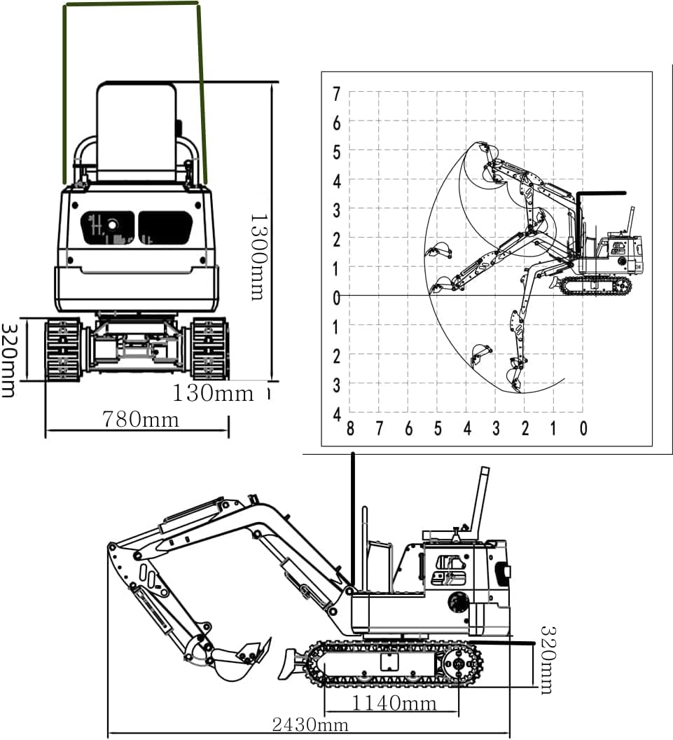 Mini Excavator Gas Engine Crawler Excavator K412624