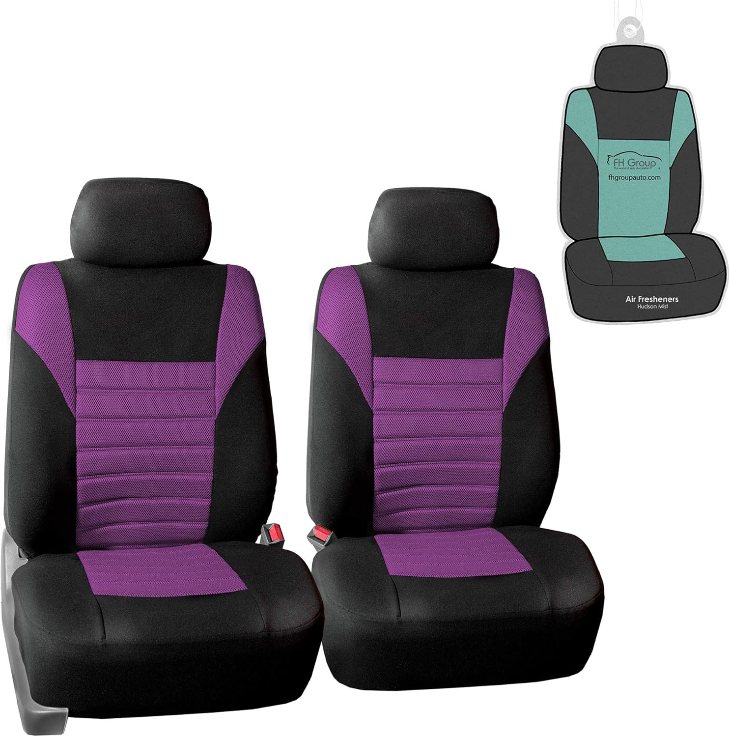 Gray/Black Car Seat Covers Pair Set D909