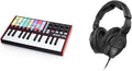 25-Key USB MIDI Keyboard Controller & Over-Ear Monitoring Headphones, Black H1654