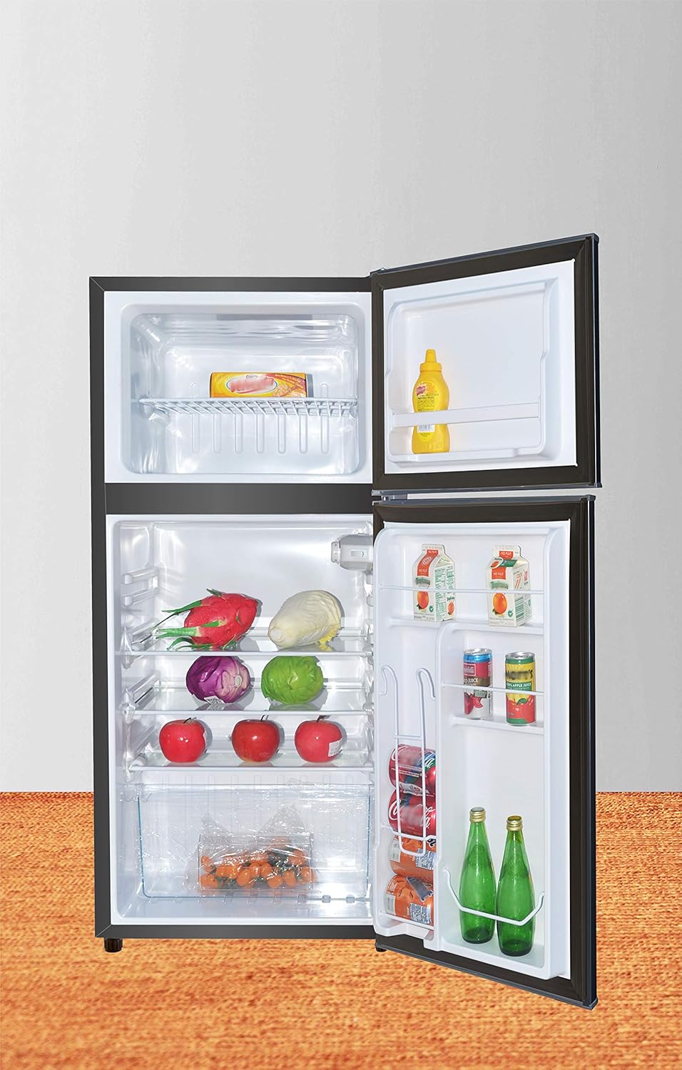 Black Stainless Steel 2 Door Refrigerator Freezer O51541