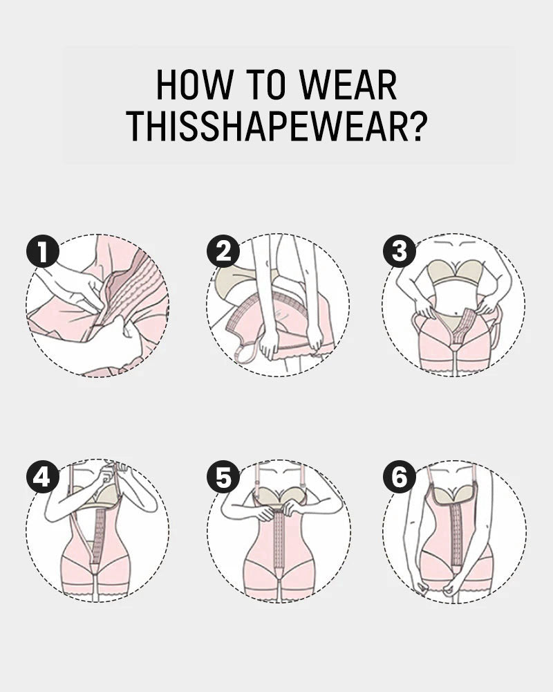Tummy Control Butt Lifter Bodysuit BBL Fajas
