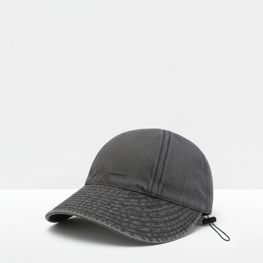 Washed Denim Drawstring Hat